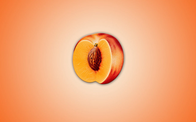 Peach half orange background massurrealism free wallpaper for desktop - medium preview image
