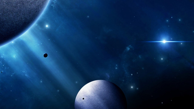 Space aurora astronaut moonlight galaxy free wallpaper for desktop - medium preview image