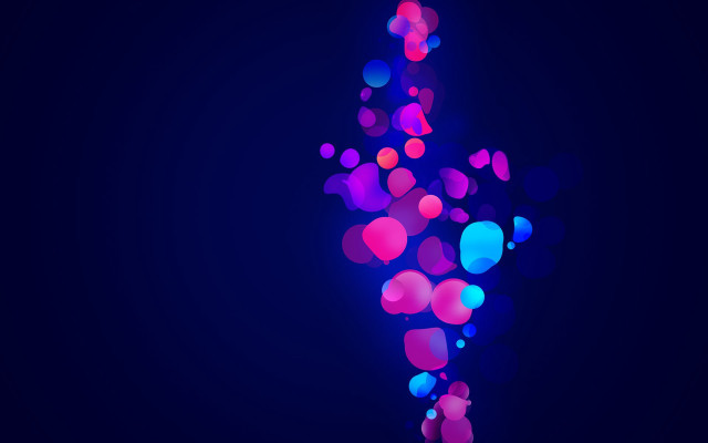 Blue background cross circles dots free wallpaper for desktop - medium preview image