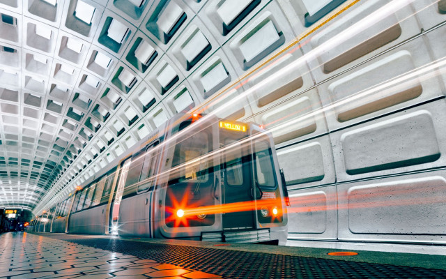 Subway station futurism tiltshift cityscape free wallpaper for desktop - medium preview image
