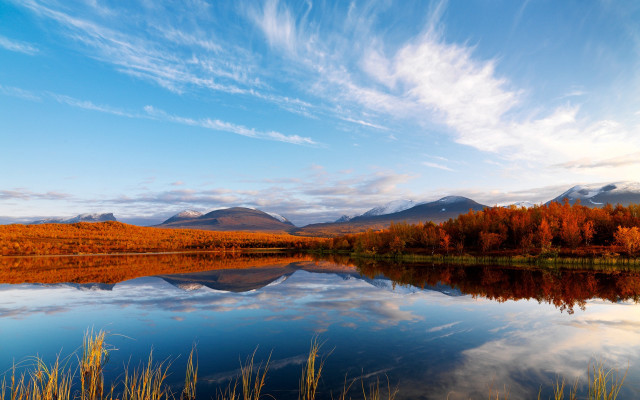 Lake mountains trees clouds sky #7 free wallpaper for desktop - medium preview image