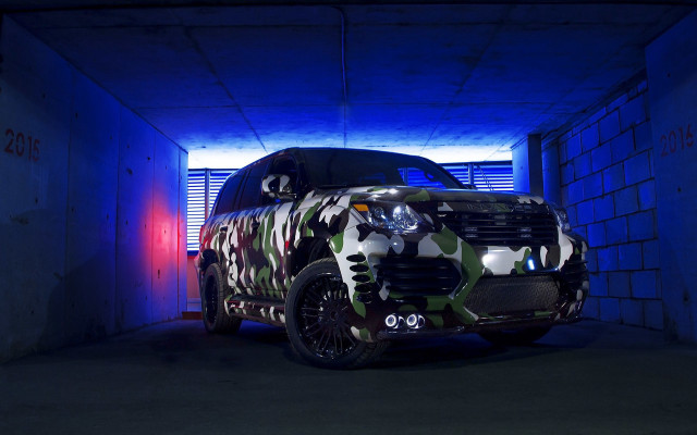 Camouflaged vehicle tunnel blue red free wallpaper for desktop - medium preview image