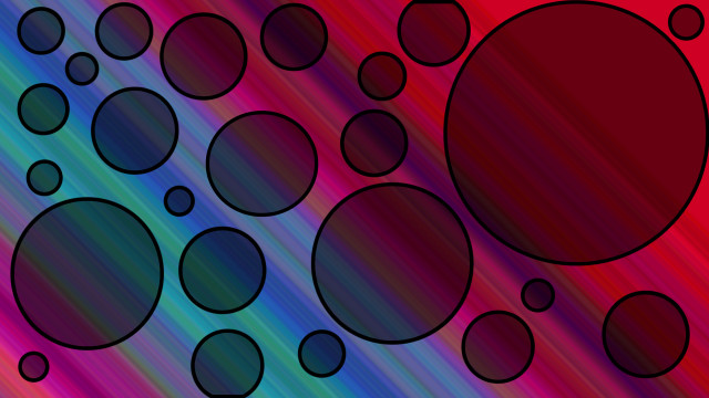Colorful circles lines black circle free wallpaper for desktop - medium preview image