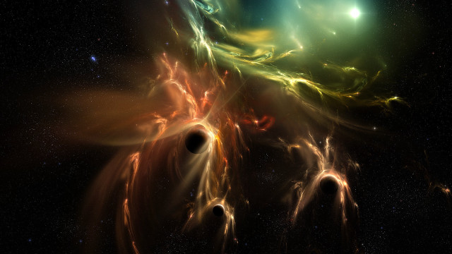 Star cluster blackhole space astronaut free wallpaper for desktop - medium preview image