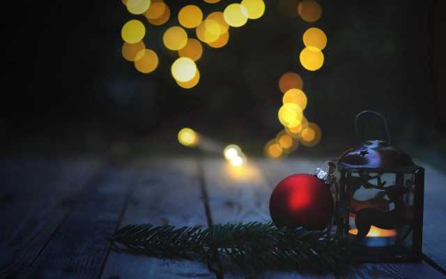 Lantern christmas ornament wooden table free wallpaper for desktop - medium preview image