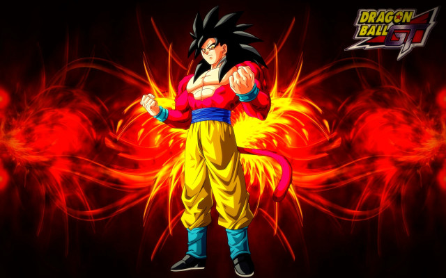 Dragon ball character red yellow free wallpaper for desktop - medium preview image