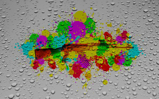 Colorful waterdrops abstract flower nature free wallpaper for desktop - medium preview image