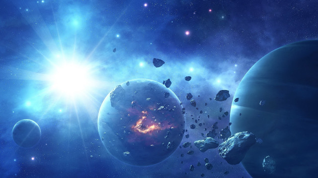 Space planetary sky star moon free wallpaper for desktop - medium preview image