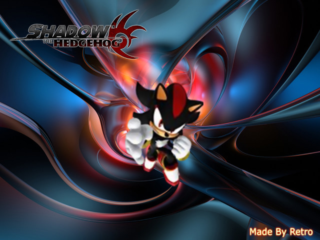 Shadow hedgehog red blue swirl free wallpaper for desktop - medium preview image