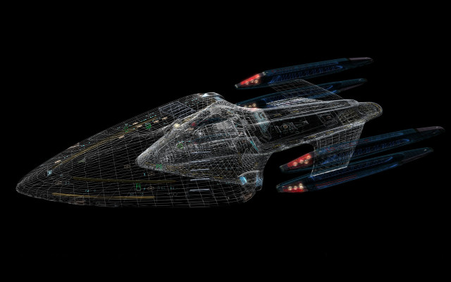 Space ship holography rendering lights free wallpaper for desktop - medium preview image