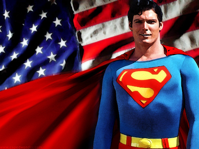 Man superman costume flag united free wallpaper for desktop - medium preview image