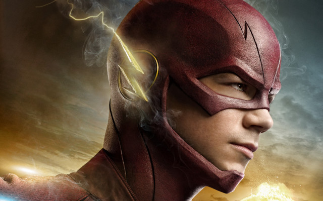 The flash shock art poster free wallpaper for desktop - medium preview image
