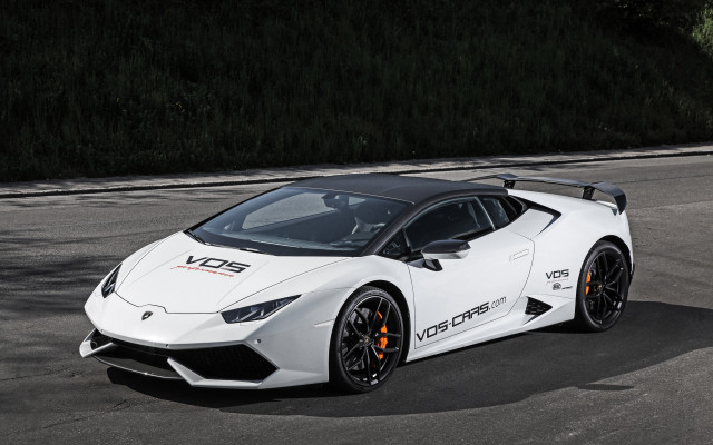 White lamb sports car parking free wallpaper for desktop - medium preview image