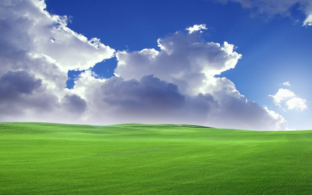 Green field blue sky clouds #15 free wallpaper for desktop - medium preview image