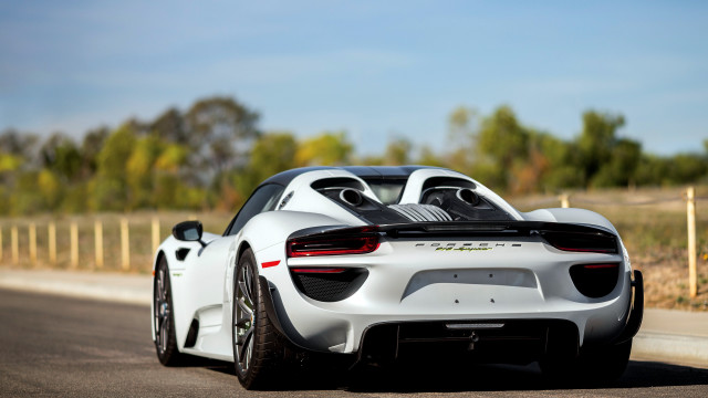 White sports car driving forest #3 free wallpaper for desktop - medium preview image