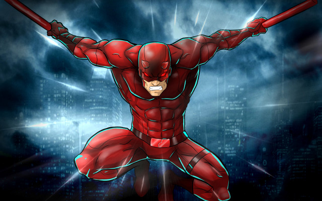 Red suited man baseball bat free wallpaper for desktop - medium preview image