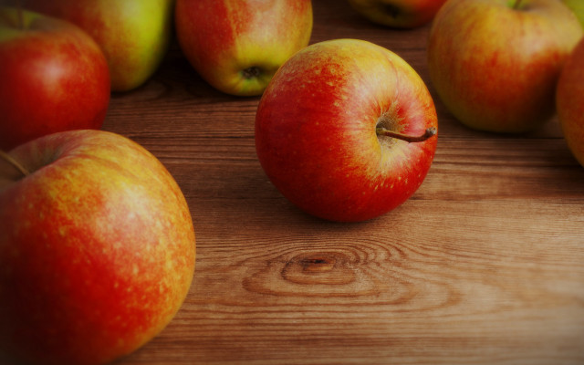 Apples wooden table food photography free wallpaper for desktop - medium preview image