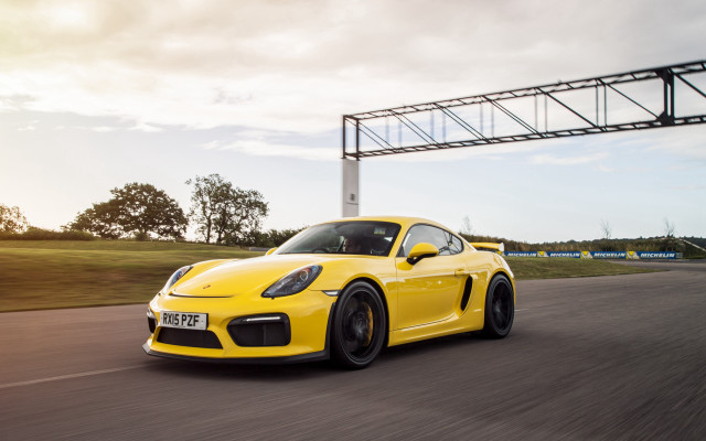 Yellow sports car road metal free wallpaper for desktop - medium preview image