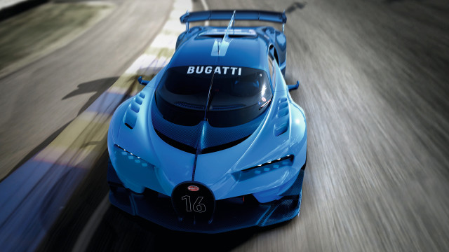 Bugatti car track blurry background free wallpaper for desktop - medium preview image