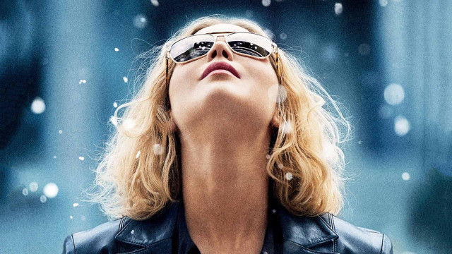 Woman sunglasses leather jacket snow free wallpaper for desktop - medium preview image