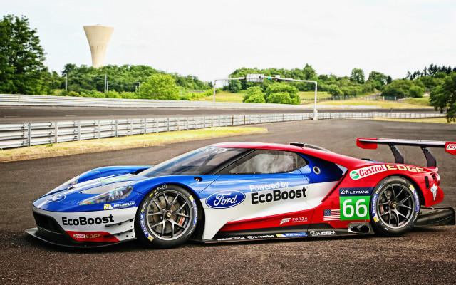 Racecar blue red track water free wallpaper for desktop - medium preview image
