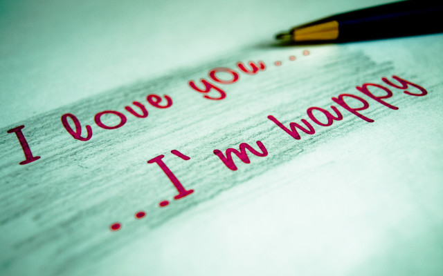 Paper pencil love happy conceptual free wallpaper for desktop - medium preview image