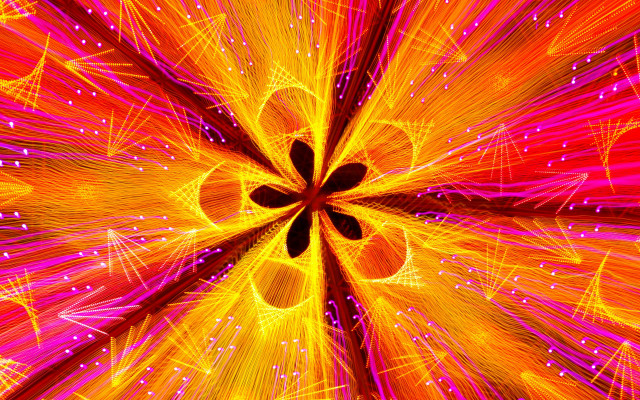 Colorful starburst black center generative free wallpaper for desktop - medium preview image