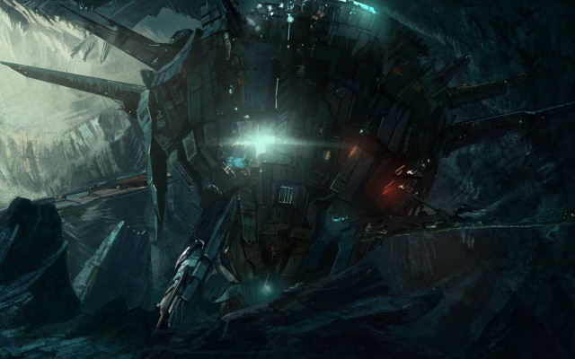 Sci fi space city tower free wallpaper for desktop - medium preview image