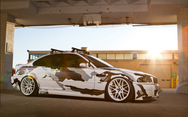 White car camouflage parking lot free wallpaper for desktop - medium preview image