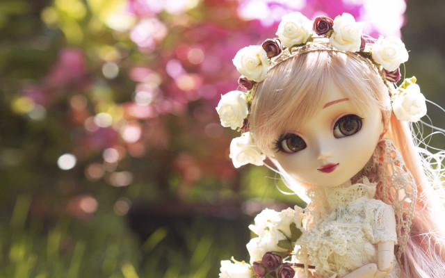 Doll flower crown dress image free wallpaper for desktop - medium preview image