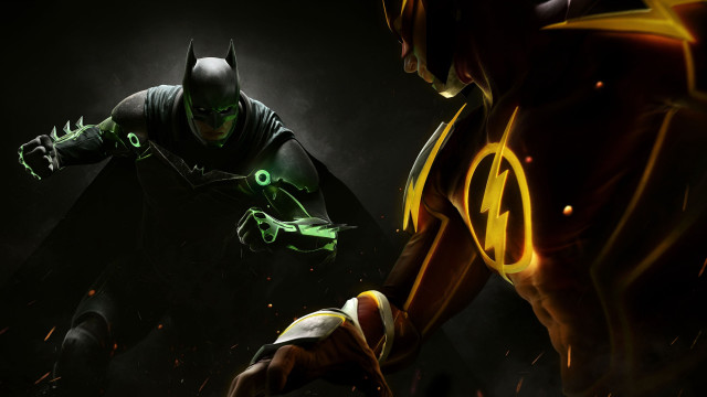 Batman greenlantern fight darkroom glowing free wallpaper for desktop - medium preview image