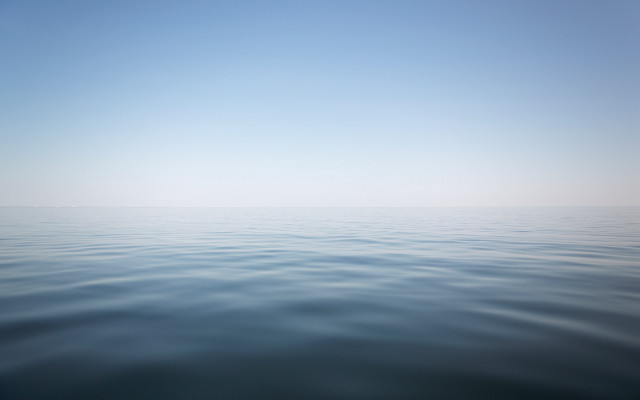 Ocean sky boat beach minimalist free wallpaper for desktop - medium preview image