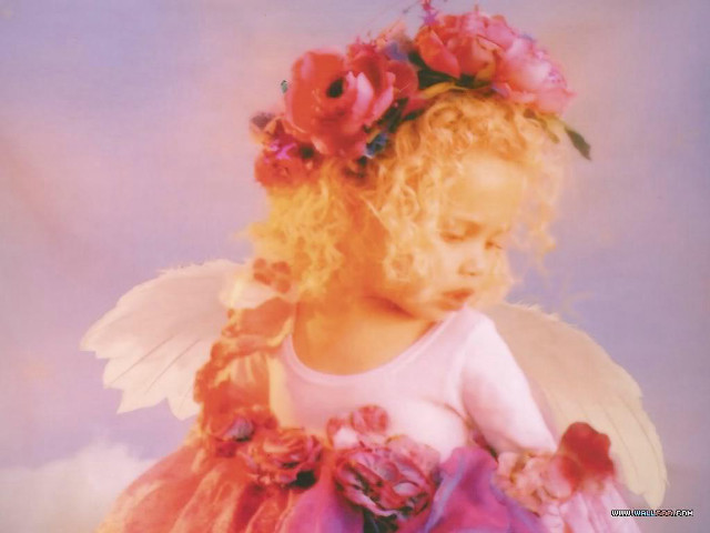 Little girl flower crown dress free wallpaper for desktop - medium preview image