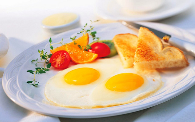 Plate eggs toast tomatoes table free wallpaper for desktop - medium preview image