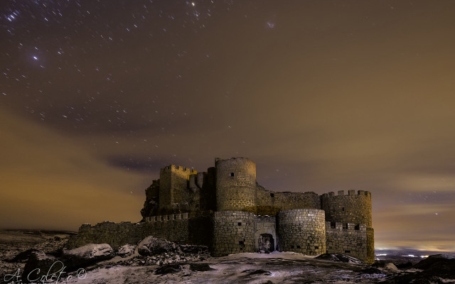 Castle starry sky matte medieval free wallpaper for desktop - medium preview image