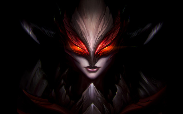 Demonic woman red eyes wings free wallpaper for desktop - medium preview image