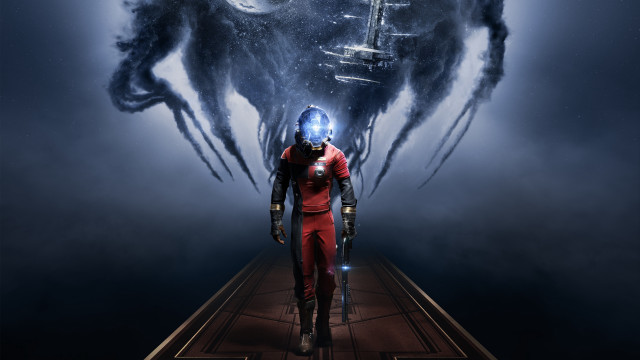 Man red suit hallway giant free wallpaper for desktop - medium preview image