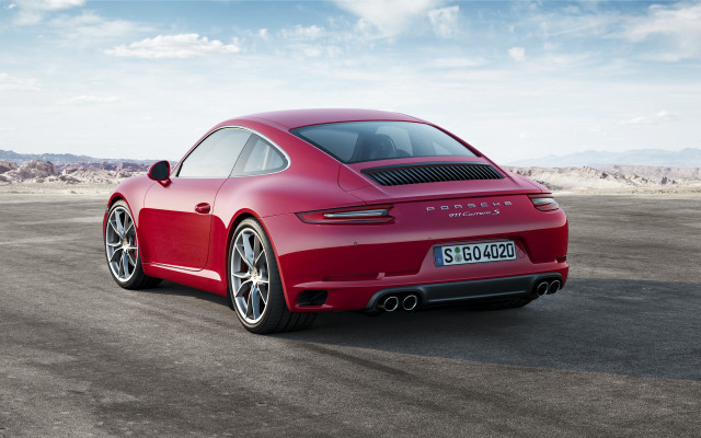 Red porsche 9112 mountains blue free wallpaper for desktop - medium preview image