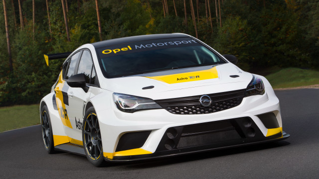 White opel motorsport car yellow free wallpaper for desktop - medium preview image