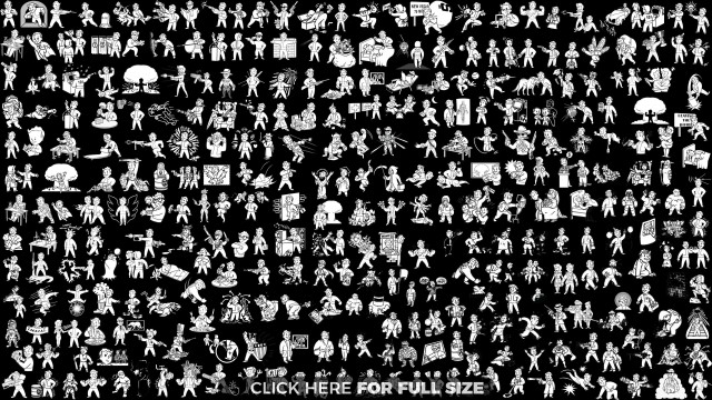 Large group black white photo free wallpaper for desktop - medium preview image