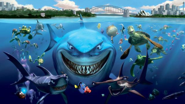 Shark surreal fish bridge underwater free wallpaper for desktop - medium preview image
