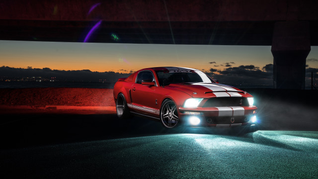 Red mustang eddie mendoza rimlights free wallpaper for desktop - medium preview image