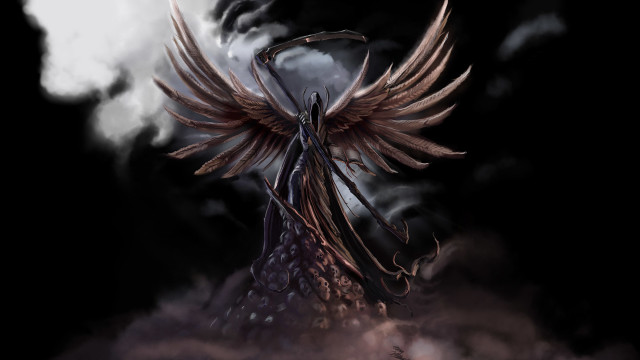 Giant bird wings clouds smoke free wallpaper for desktop - medium preview image