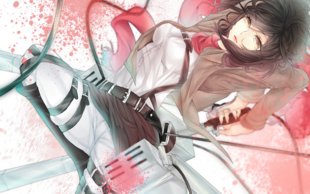 Yandere woman knife fork blood free wallpaper for desktop - medium preview image