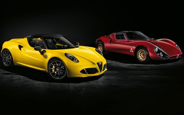 Two sports cars black background free wallpaper for desktop - medium preview image