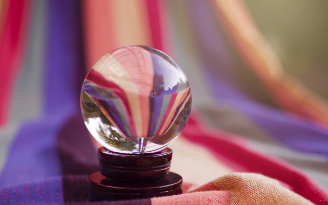 Glass ball wooden stand colorful free wallpaper for desktop - medium preview image