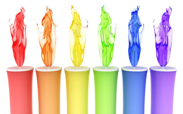 Colorful cups liquid process art free wallpaper for desktop - medium preview image