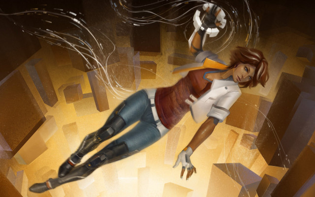 Eve rider flying city promo free wallpaper for desktop - medium preview image