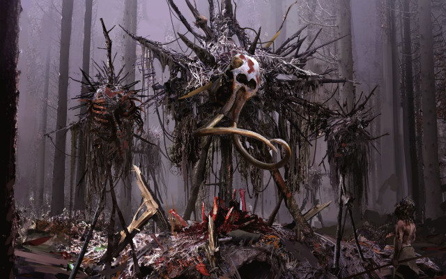 Creepy tree dead animals antipodeans free wallpaper for desktop - medium preview image