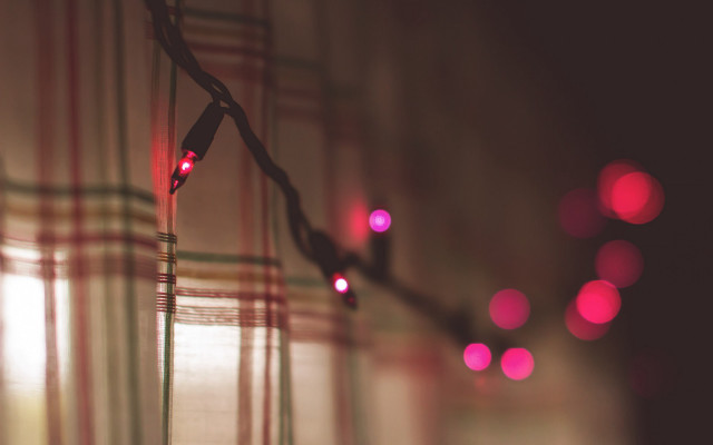 String lights wall curtain window free wallpaper for desktop - medium preview image
